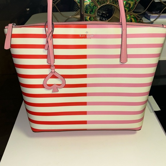 EUC KATE SPADE ♠️ ZINA LARGE ZIP TOTE BAG & DUST BAG - Picture 2 of 16